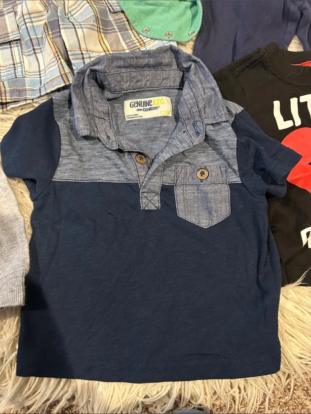 12 month boy mixed brands-Oshkosh Carters, Jumping Beans etc- Short sleeves